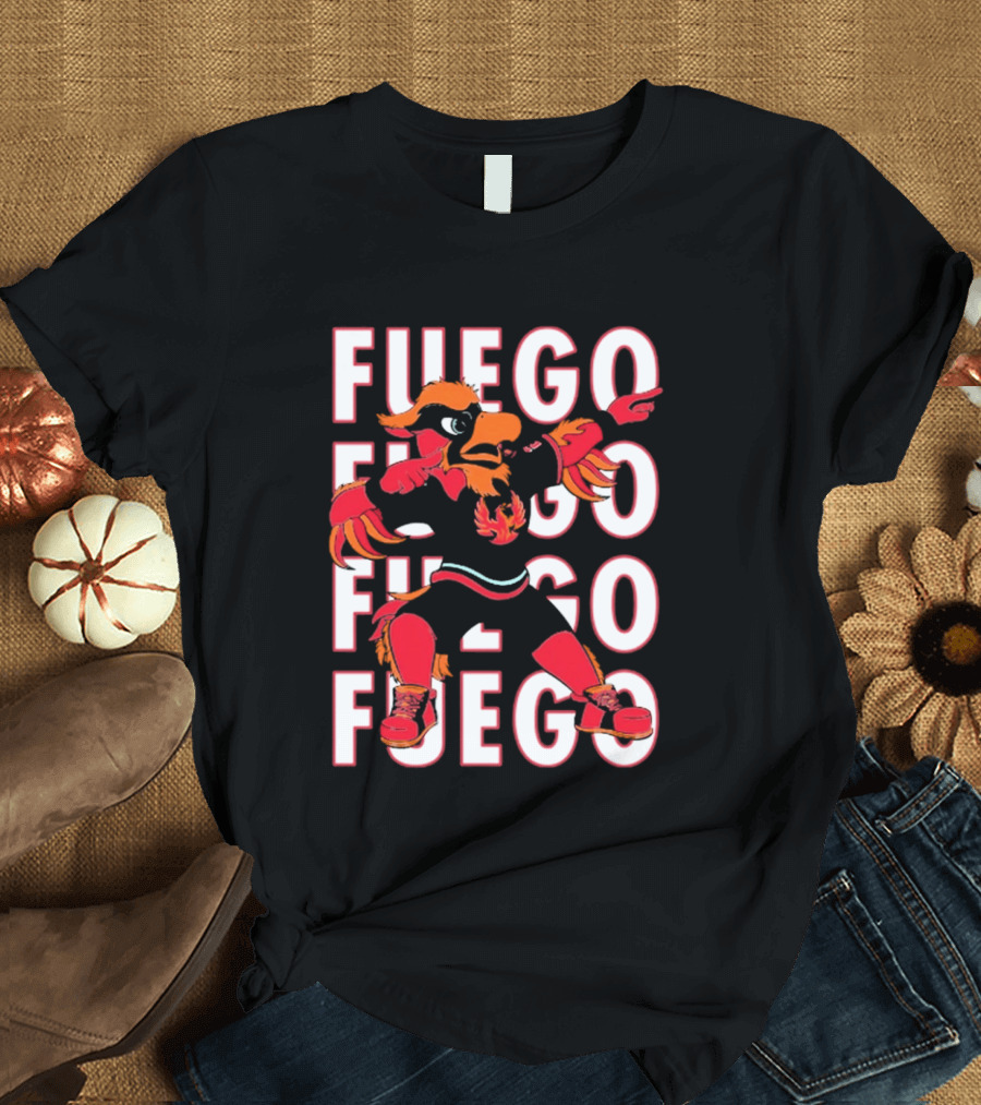 Coachella Valley Firebirds Mascot Fuego Bold Repeat T-Shirt