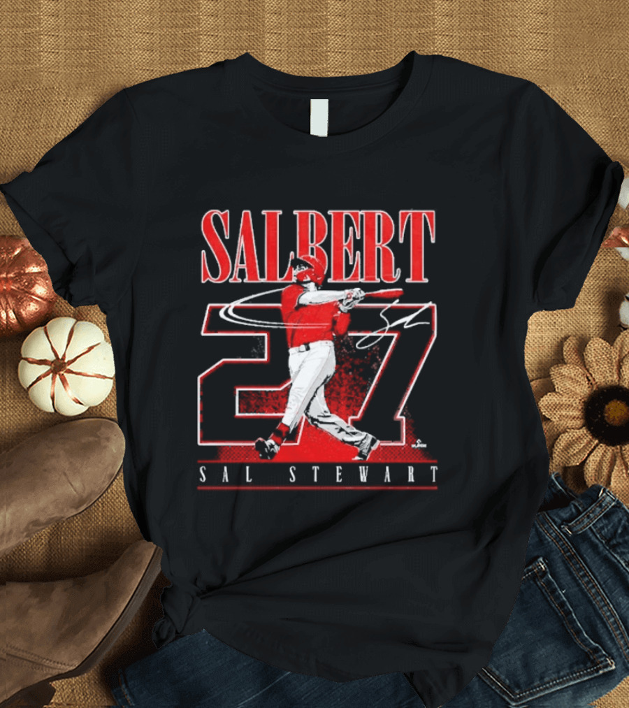 Salbert Sal Stewart Cincinnati Reds 27 Player T-Shirt