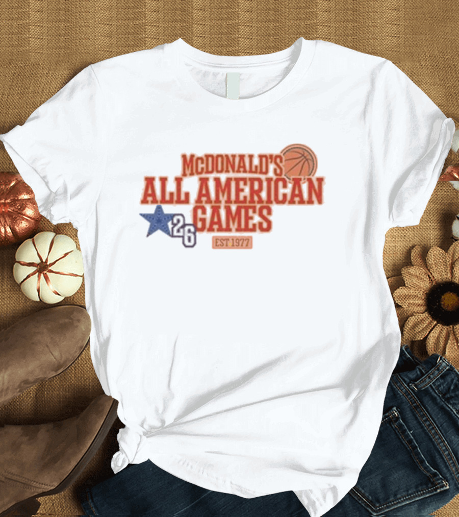 McDonald's All American Games 2026 Basketball Star Est 1977 T-Shirt