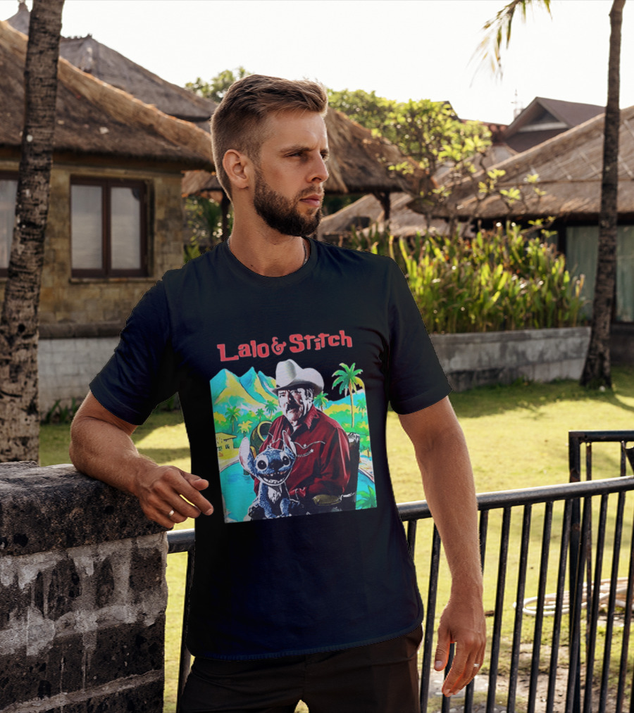Lalo And Stitch Cowboy Hat Tropical T-Shirt