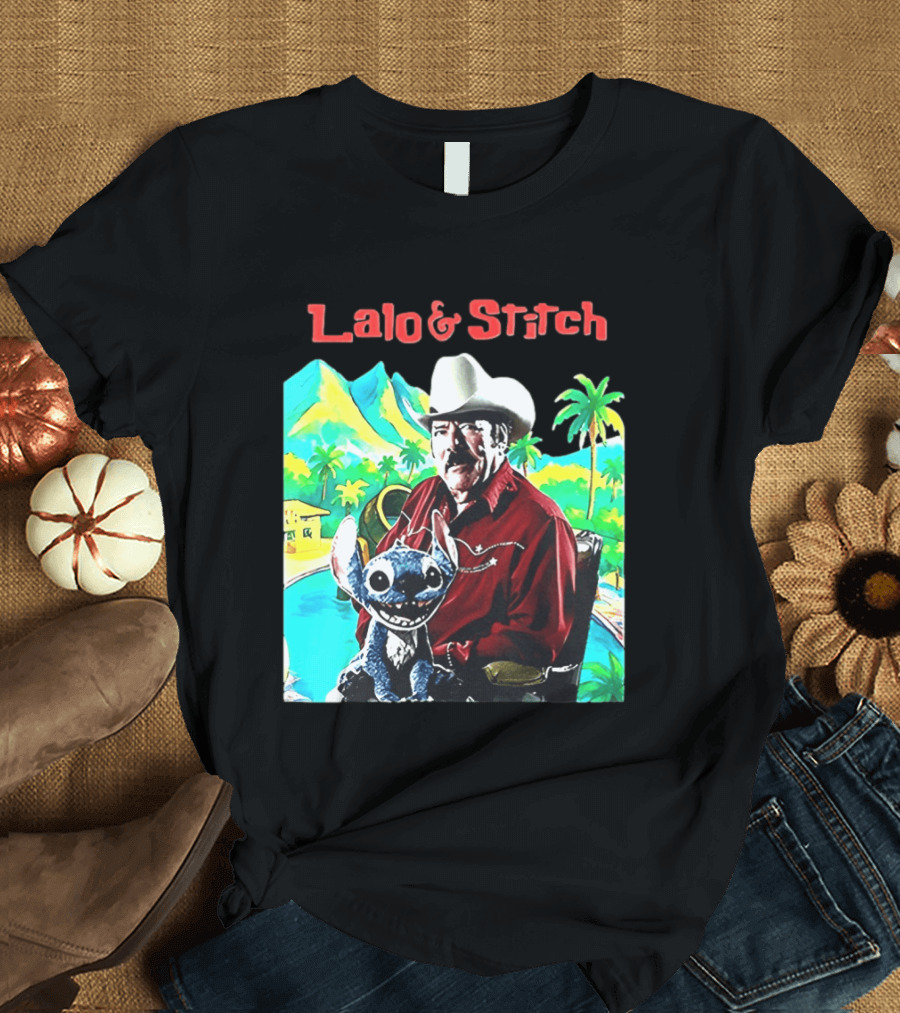 Lalo And Stitch Cowboy Hat Tropical T-Shirt