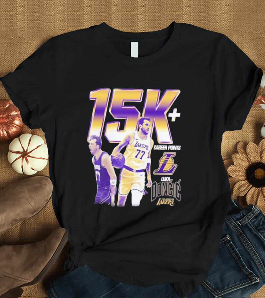 15K Career Points Luka Dončić Los Angeles Lakers T-Shirt