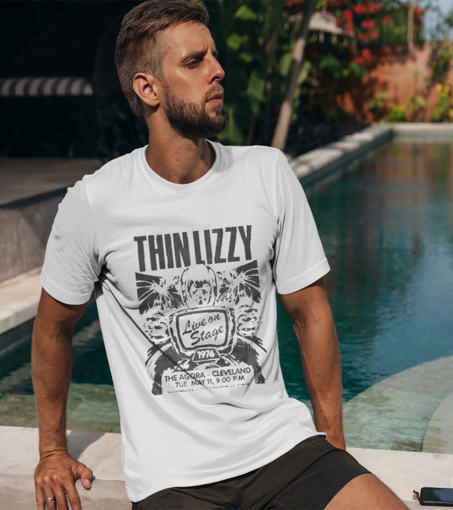 Thin Lizzy Live On Stage 1976 The Agora Cleveland May 11 9PM T-Shirt