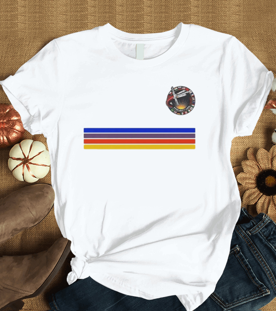 Ryan Gosling Project Hail Mary Mission Patch Rainbow Stripes T-Shirt