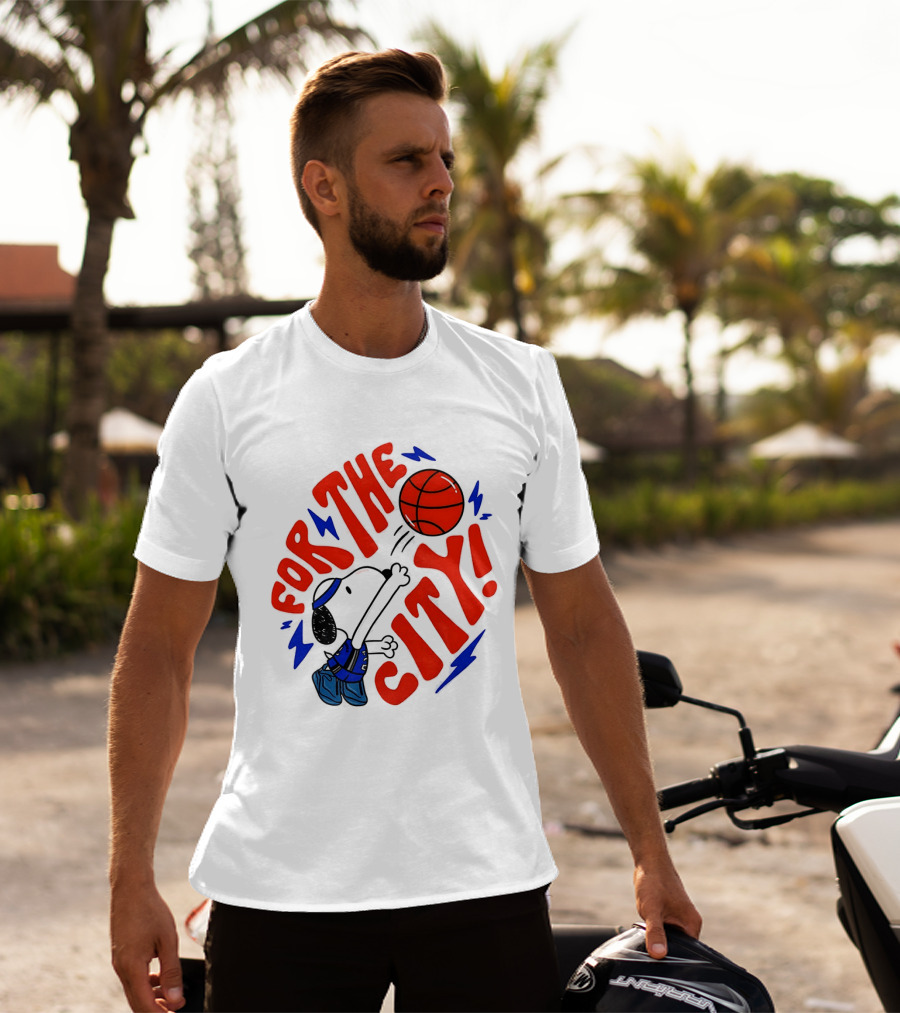 Snoopy For The City Oklahoma City Thunder NBA Basketball T-Shirt