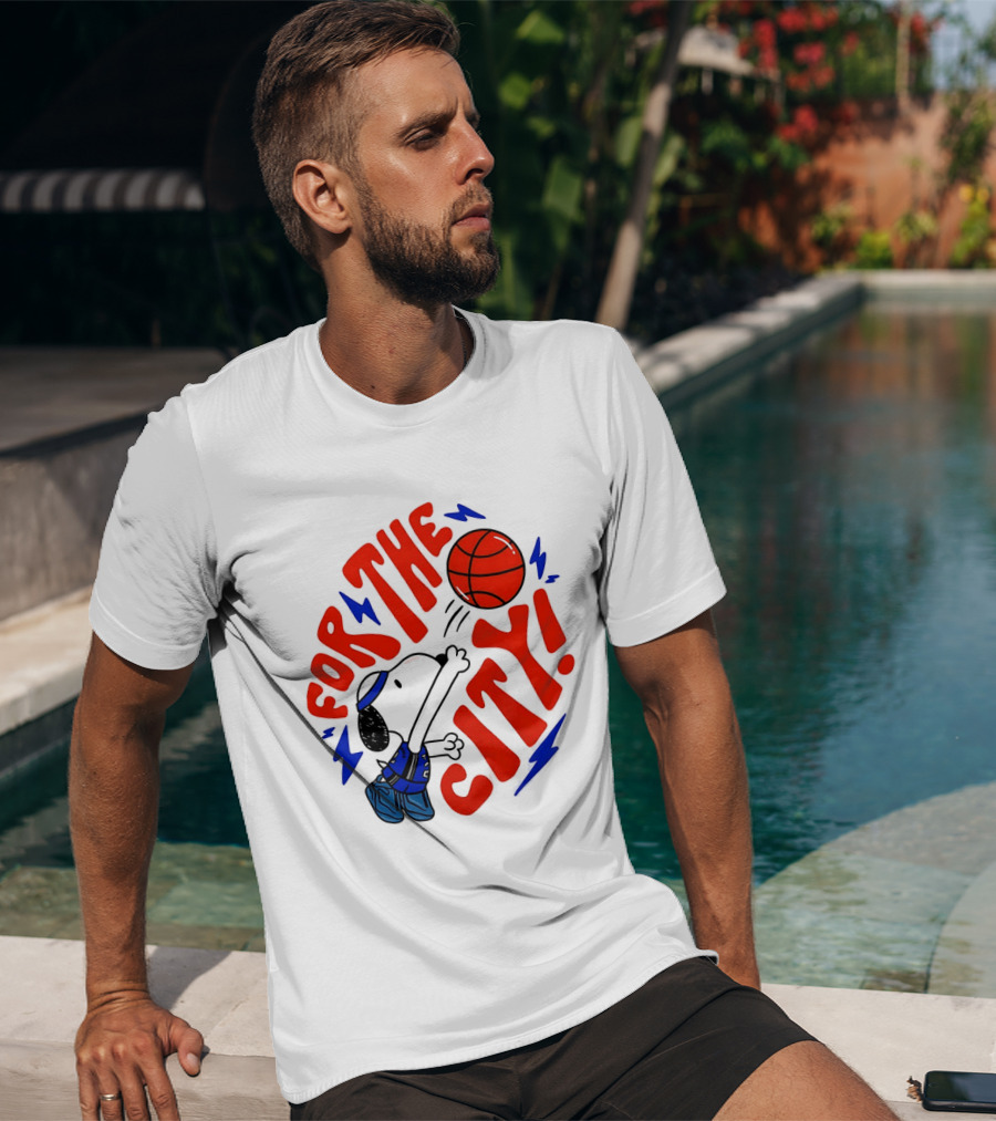 Snoopy For The City Oklahoma City Thunder NBA Basketball T-Shirt