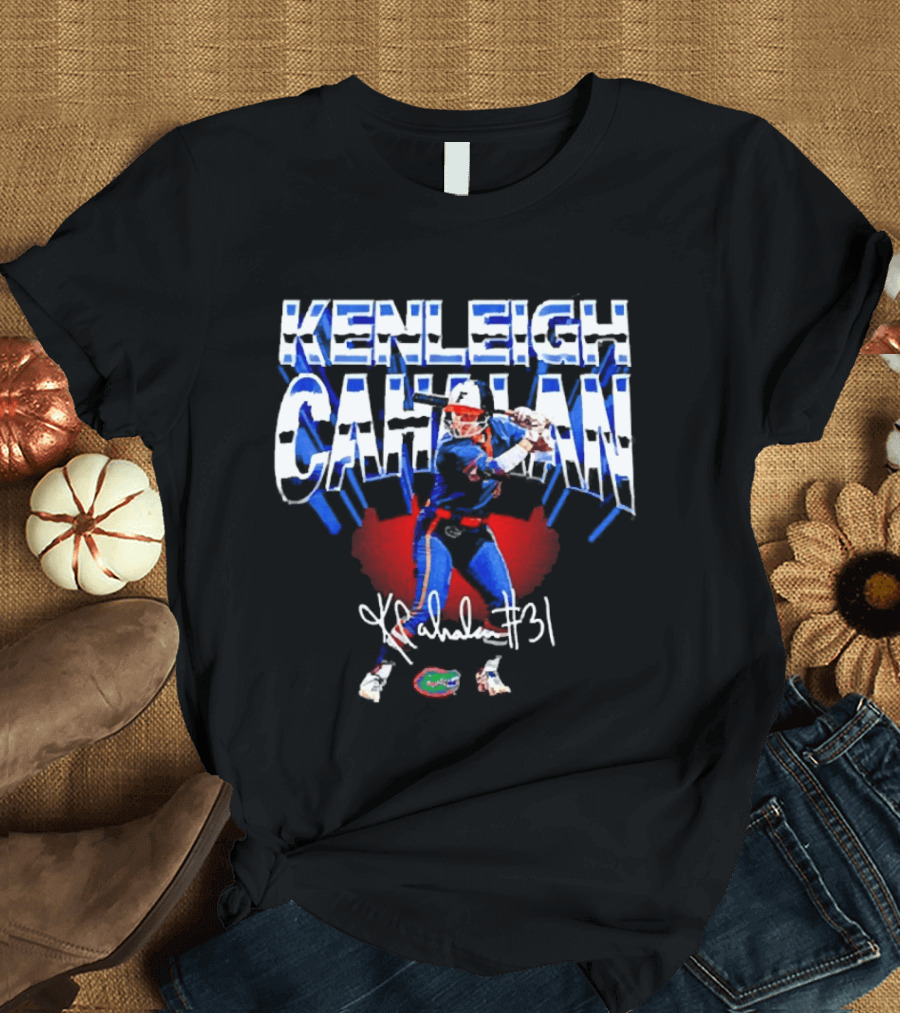Kenleigh Cahalan Florida Gators Softball 31 Signature Player T-Shirt