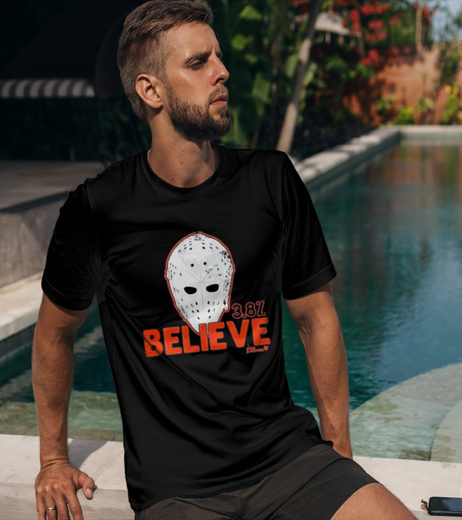 Bernie Parent Believe 33 Mask Philadelphia Hockey Legend T-Shirt