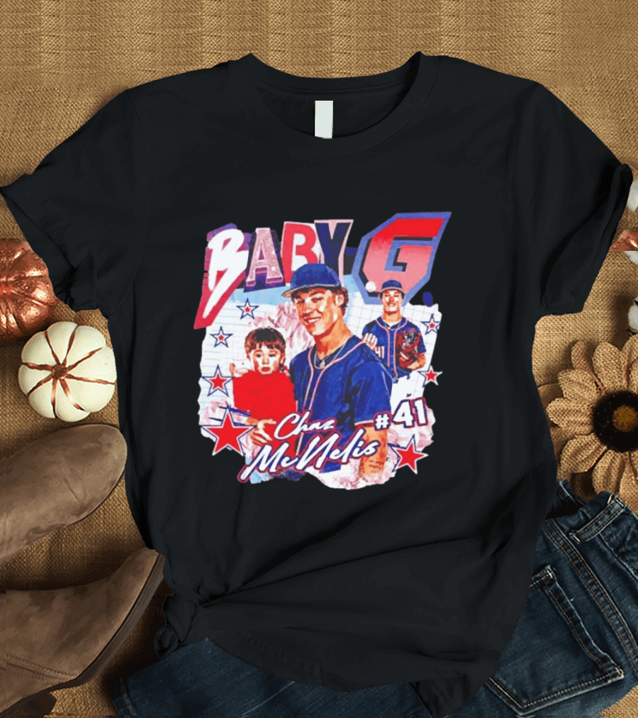 Chaz McNelis 41 Baby G Arizona Wildcats Baseball Stars T-Shirt