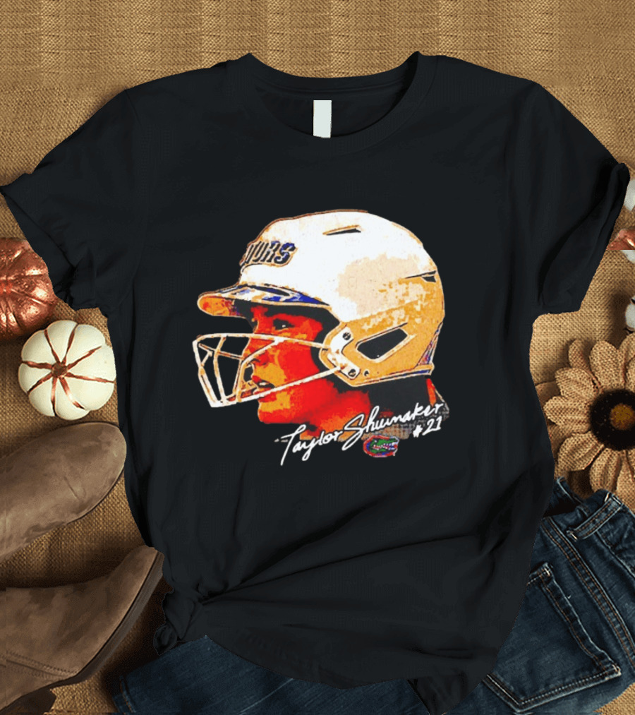 Taylor Shumaker Florida Gators Softball Big Head #21 T-Shirt