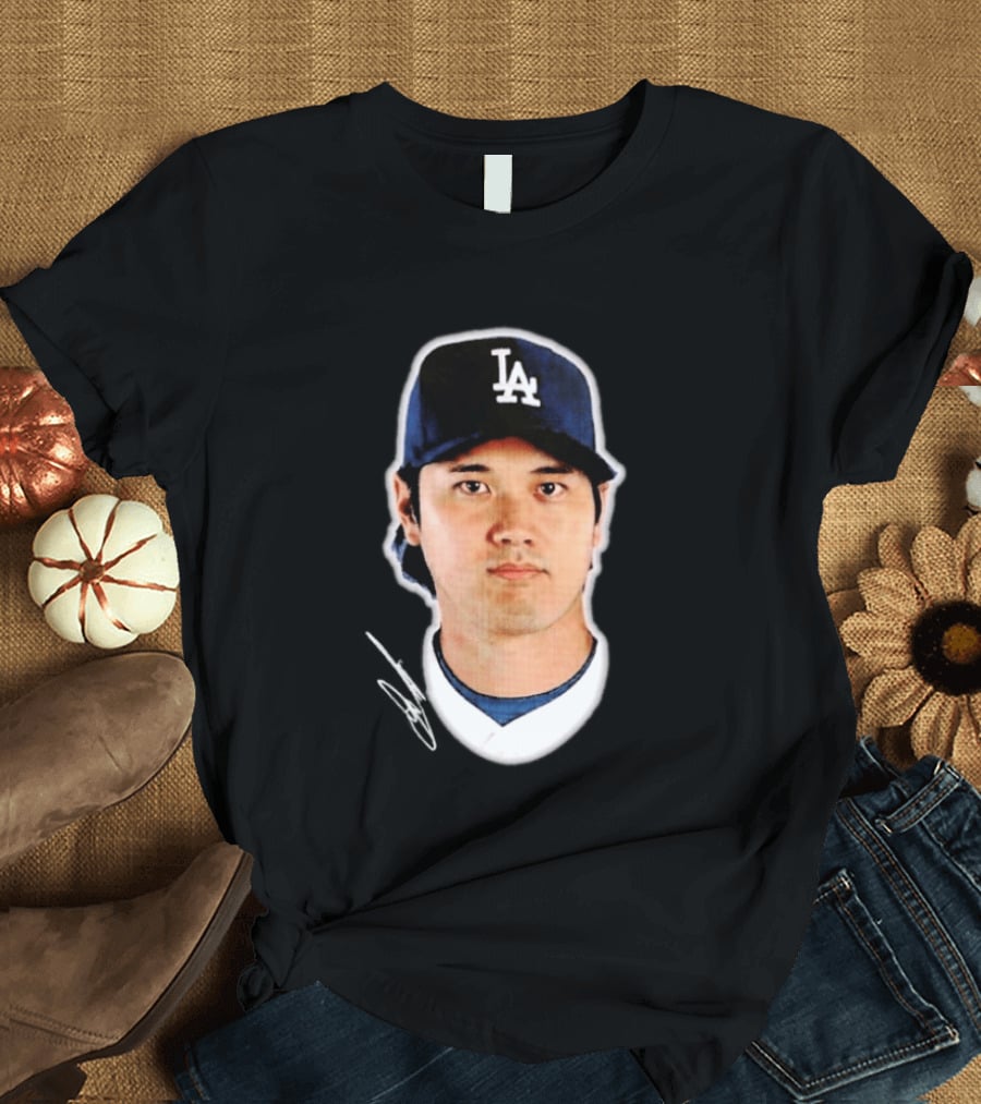 Los Angeles Dodgers Shohei Ohtani Headliner Authentic Baseball Fan Gear T-Shirt