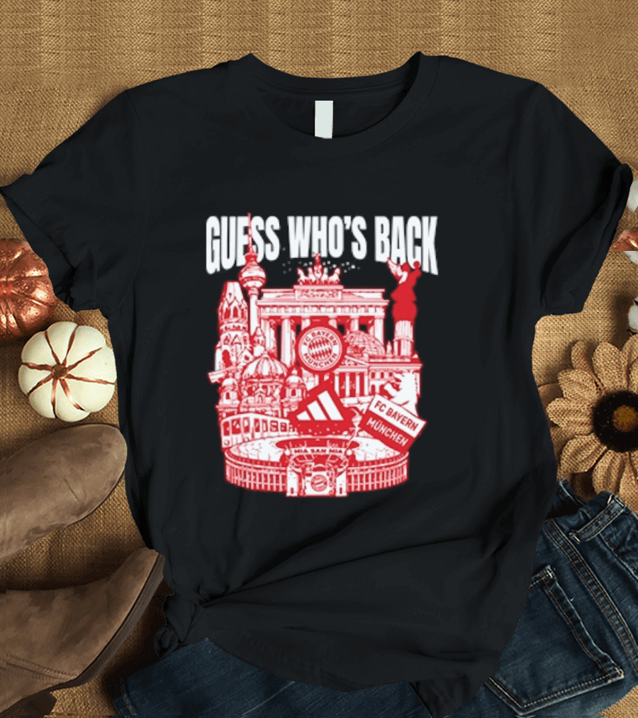 Guess Who's Back FC Bayern Munchen Iconic City Landmarks Red T-Shirt