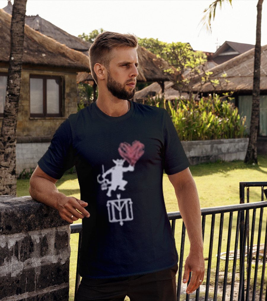 The Menzingers Heart Flame Devil Holding Heart T-Shirt