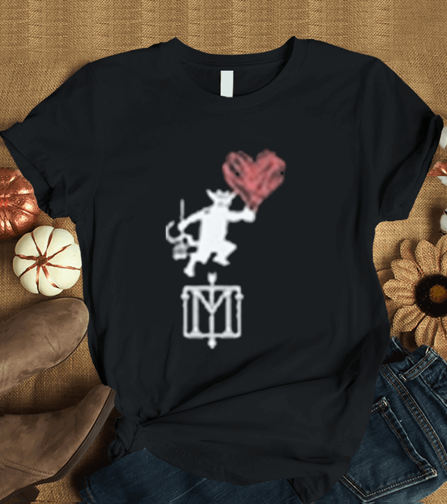The Menzingers Heart Flame Devil Holding Heart T-Shirt