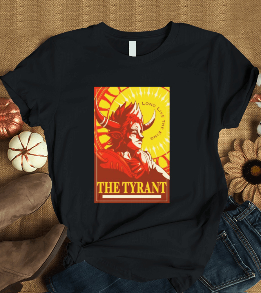 The Tyrant Long Live the King Anime Warrior with Horns Royal Sunburst T-Shirt