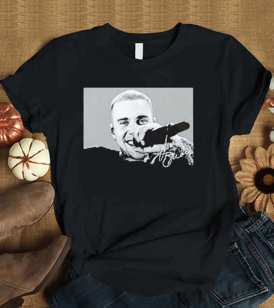 Justin Bieber Coachella Concert Signature Microphone Performance T-Shirt