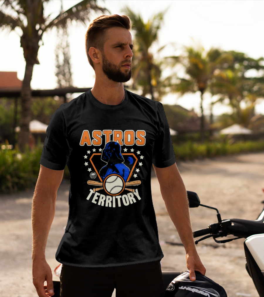 Youth Houston Astros Territory Star Wars Collaboration With Baseball And Darth Vader T-Shirt