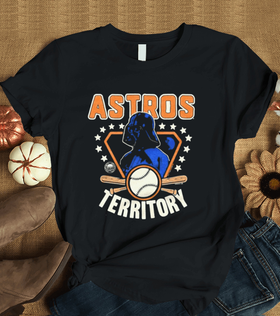 Youth Houston Astros Territory Star Wars Collaboration With Baseball And Darth Vader T-Shirt