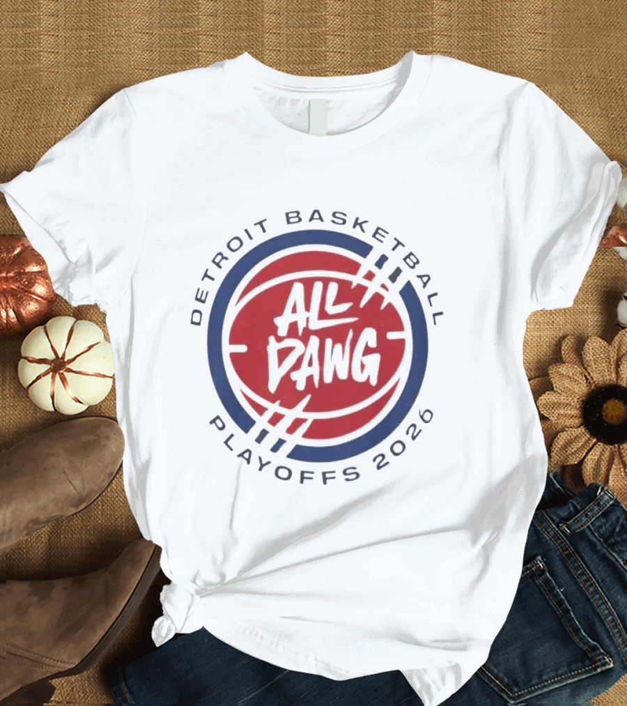 Detroit Basketball All Dawg Playoffs 2026 T-Shirt