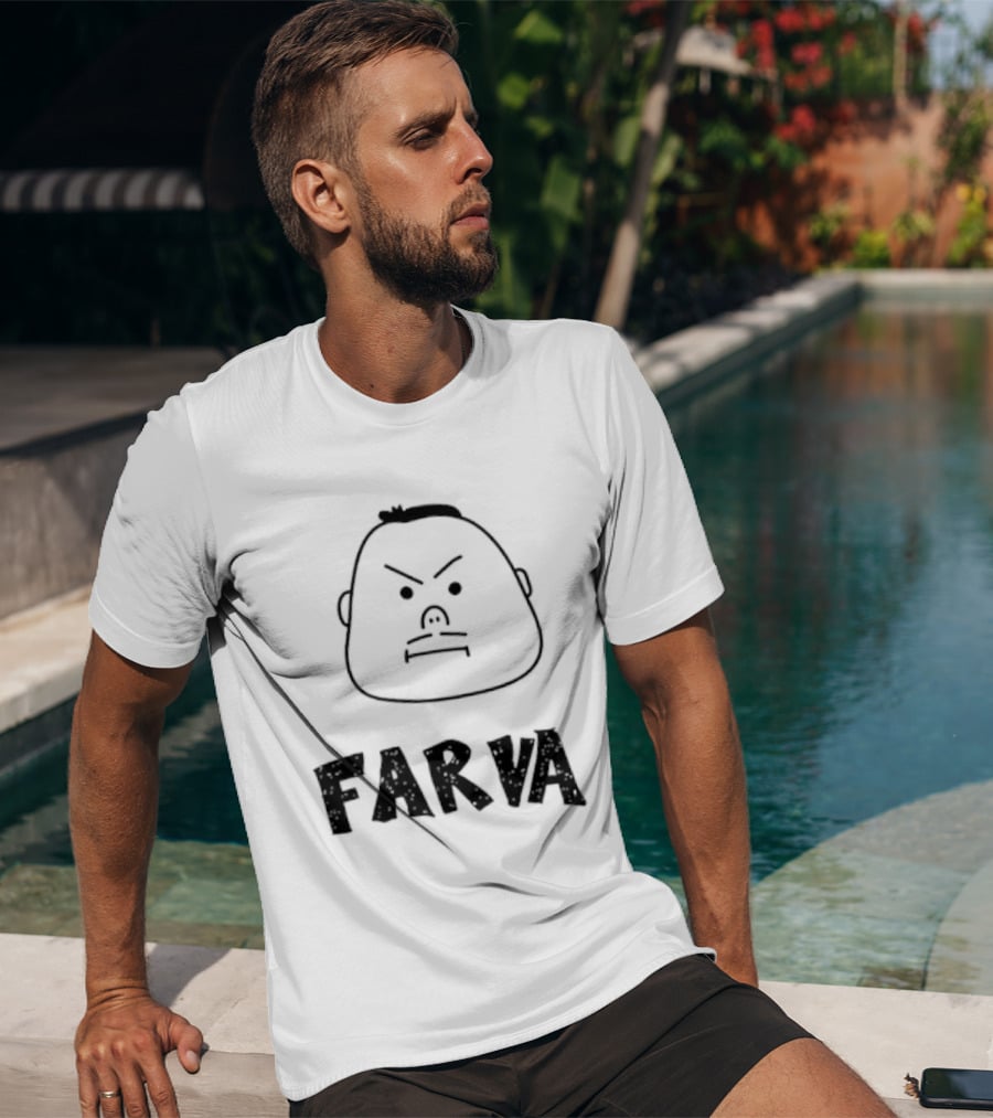 Farva Cartoon Big Head Bachelor Party Drawing T-Shirt
