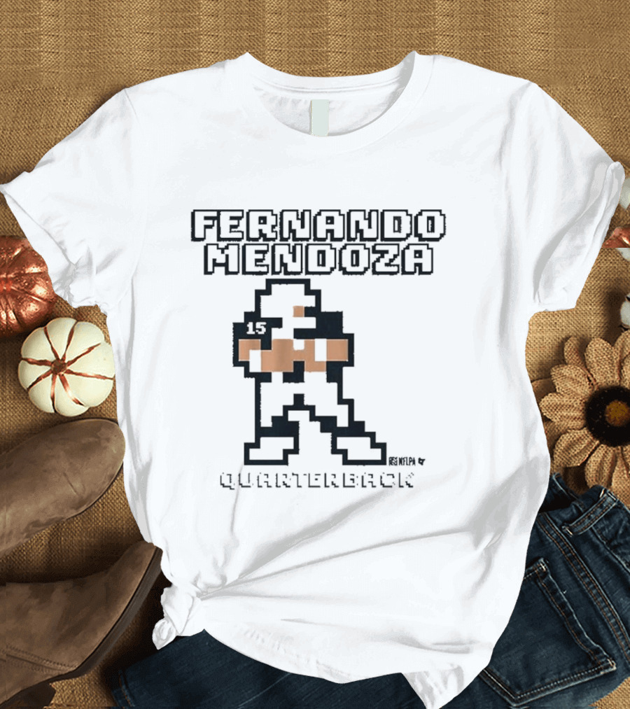 Fernando Mendoza 8 Bit Quarterback Pixels 15 T-Shirt