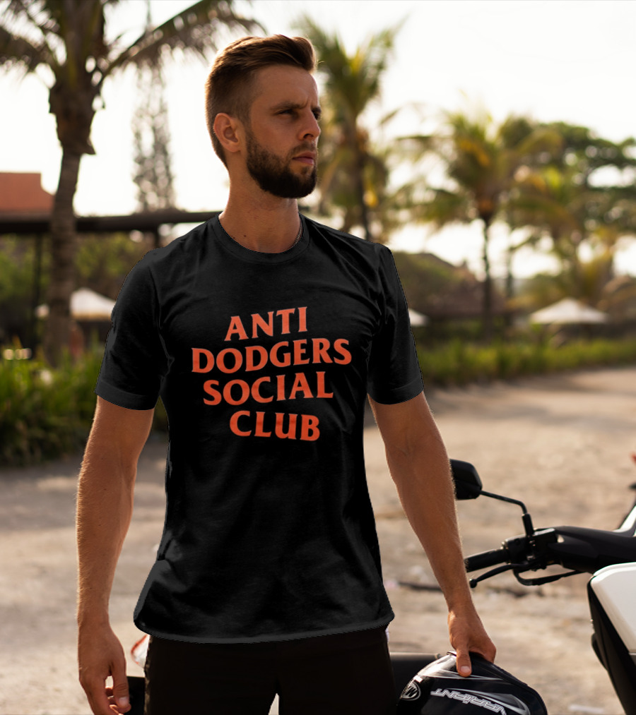 Anti Dodgers Social Club Trendy Baseball Rivalry T-Shirt