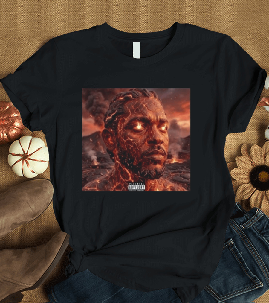 Kendrick Lamar Fireman Album 2026 Lava Eruption Cover T-Shirt