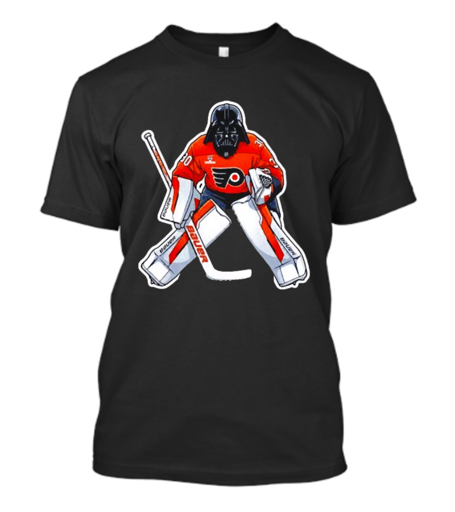 Dan Vladar Philadelphia Flyers Hockey Goalie Darth Vader Bauer Pads T-Shirt