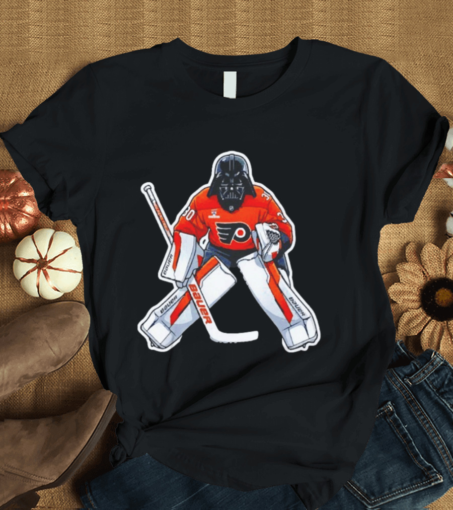 Dan Vladar Philadelphia Flyers Hockey Goalie Darth Vader Bauer Pads T-Shirt