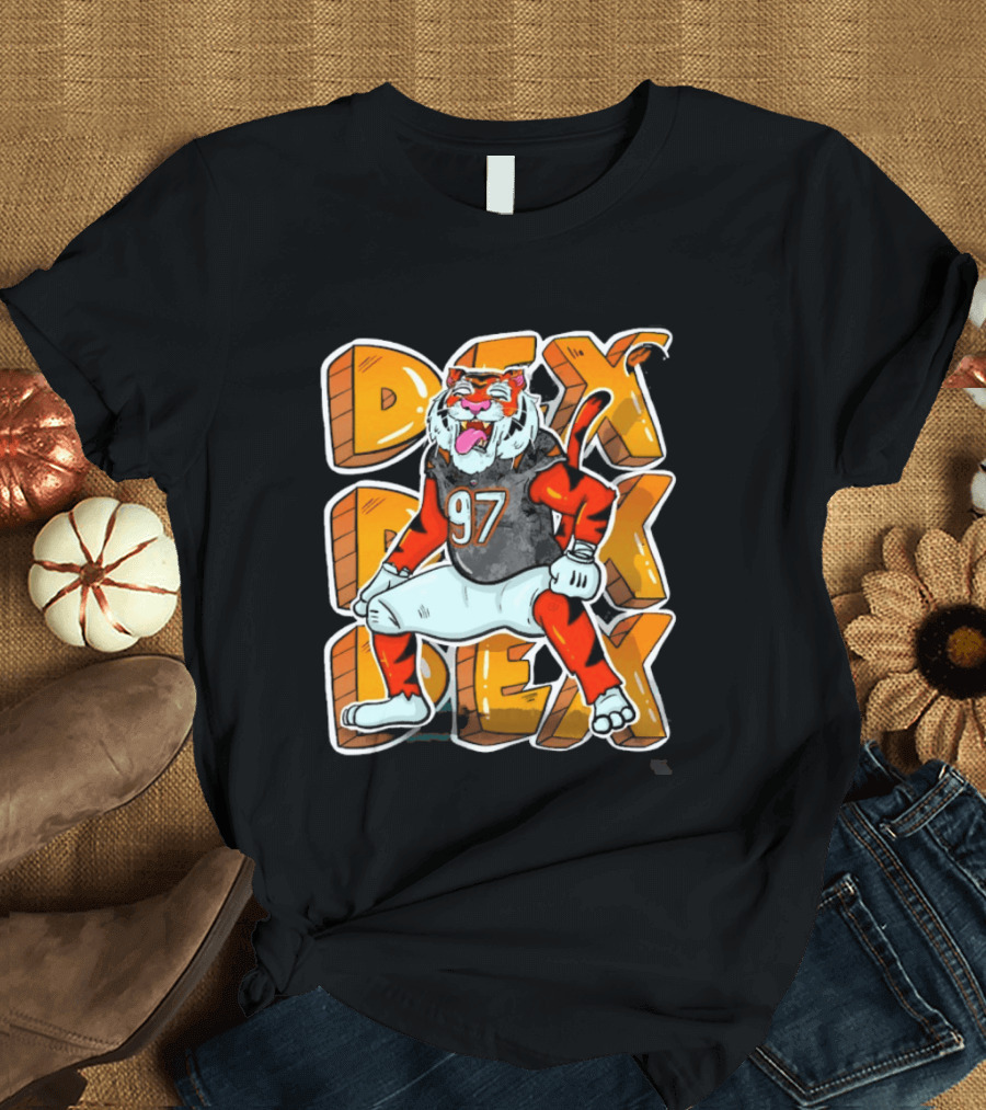 Dexter Lawrence II 97 DEX Cincinnati Bengals Tiger T-Shirt