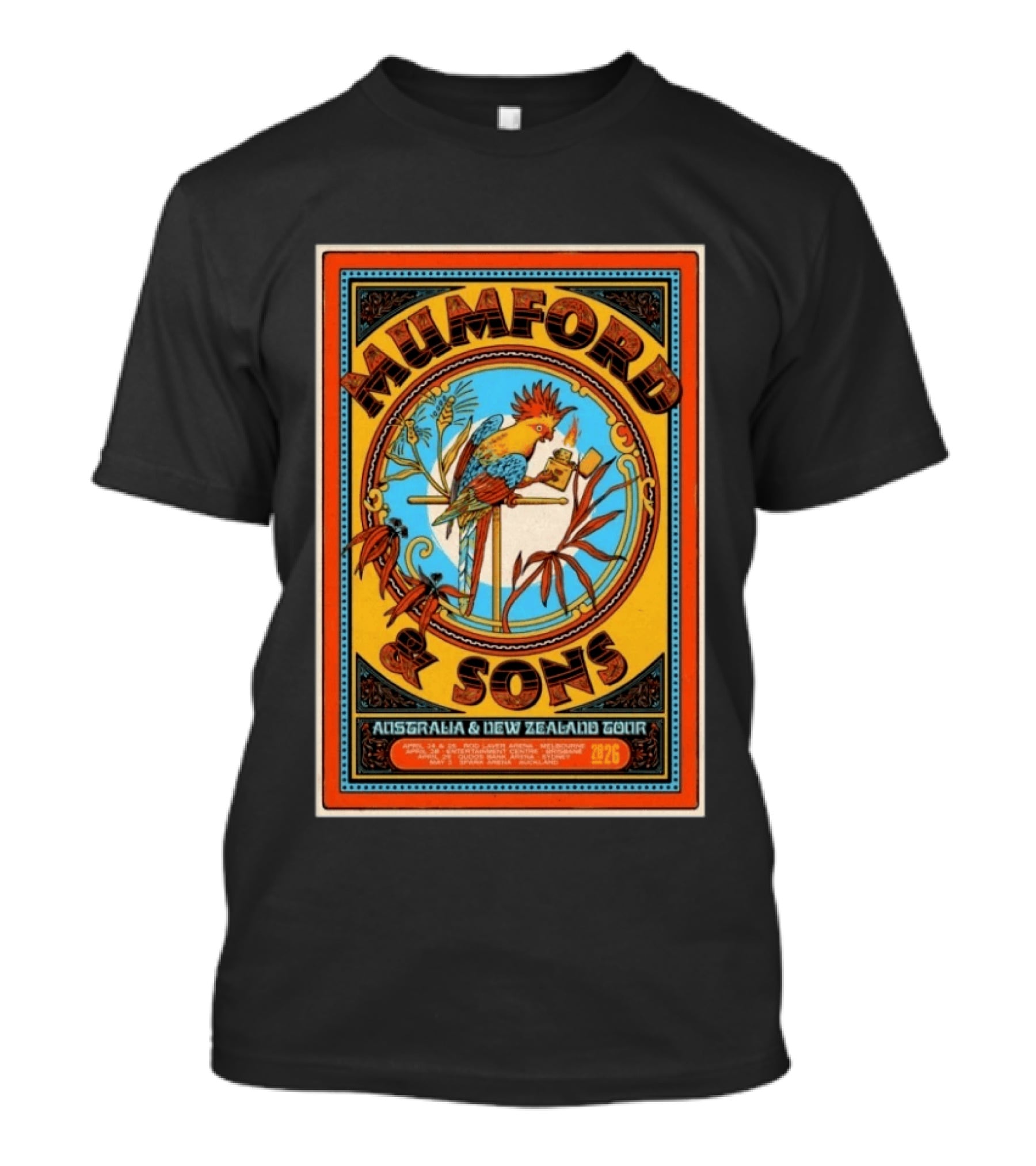 Mumford And Sons Australia New Zealand Tour May 2 2026 Concert T-Shirt