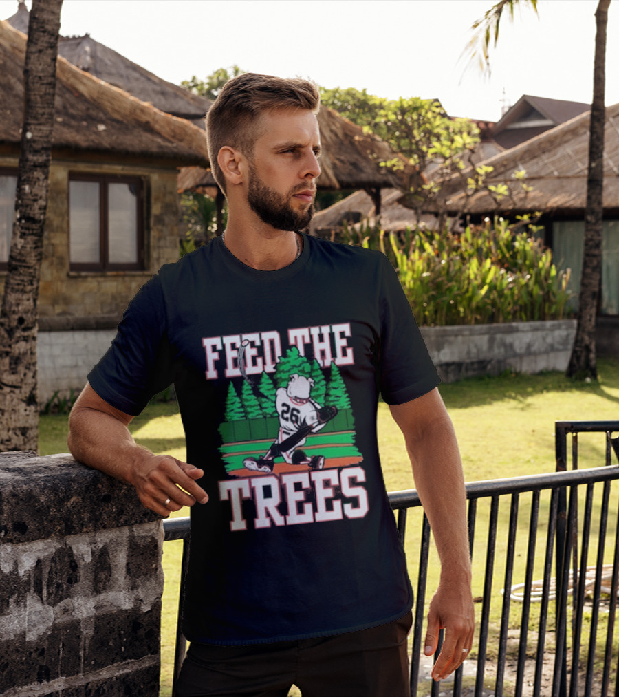 Feed The Trees Baseball Batter Forest Swing 28 T-Shirt