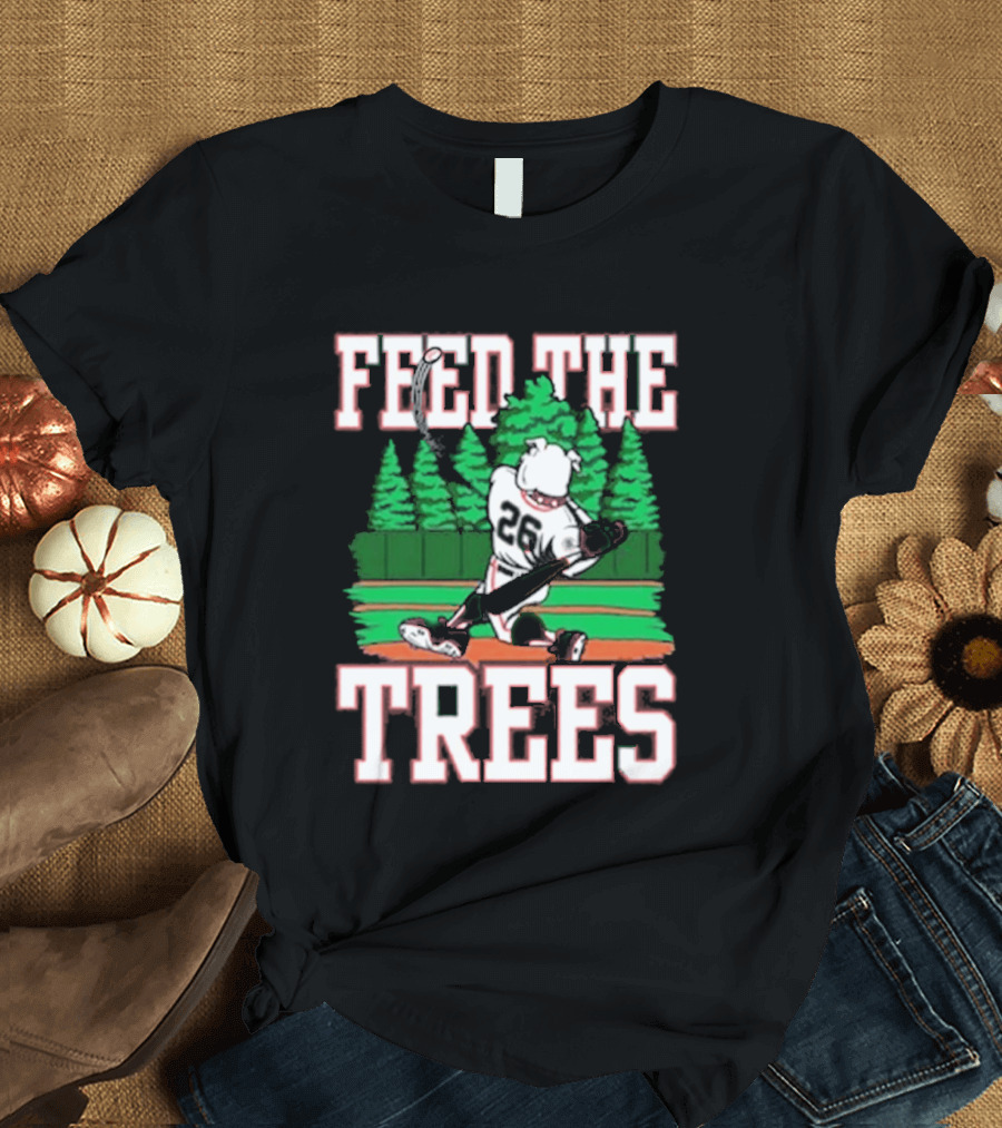 Feed The Trees Baseball Batter Forest Swing 28 T-Shirt