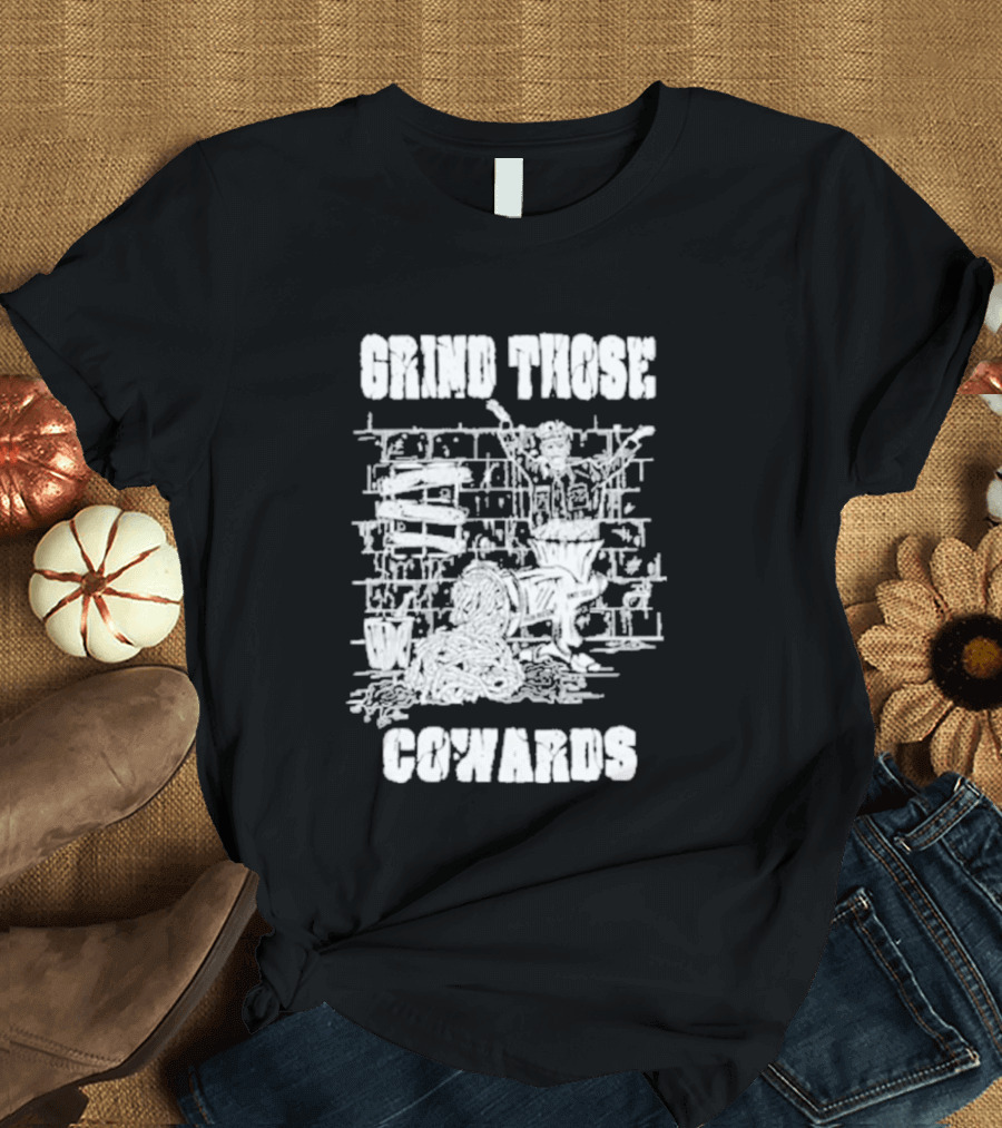 Piled Flesh Grind Those Cowards Chainsaw T-Shirt