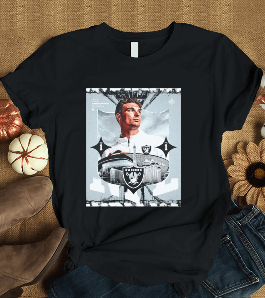 Fernando Mendoza Raiders Allegiant Stadium RD 1 PK 1 T-Shirt