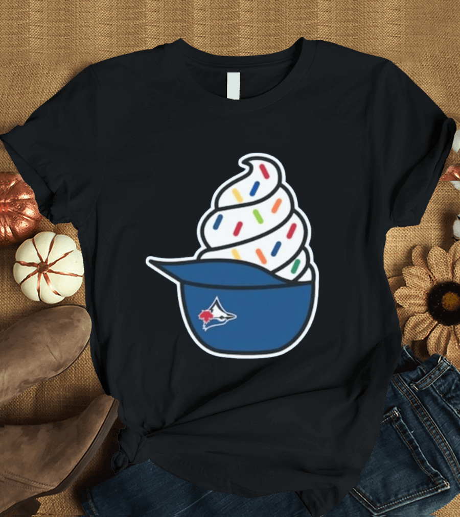 2026 Blue Jays Ice Cream Helmet Toronto Baseball Fan Cap Sundae T-Shirt