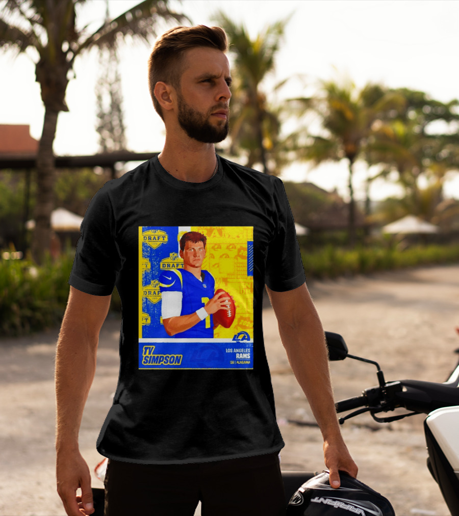 Ty Simpson Los Angeles Rams NFL Draft 2026 Quarterback Alabama T-Shirt