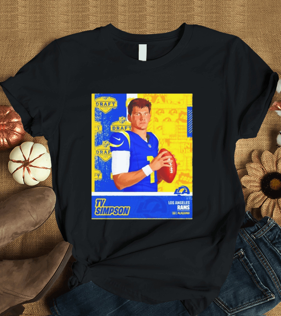 Ty Simpson Los Angeles Rams NFL Draft 2026 Quarterback Alabama T-Shirt