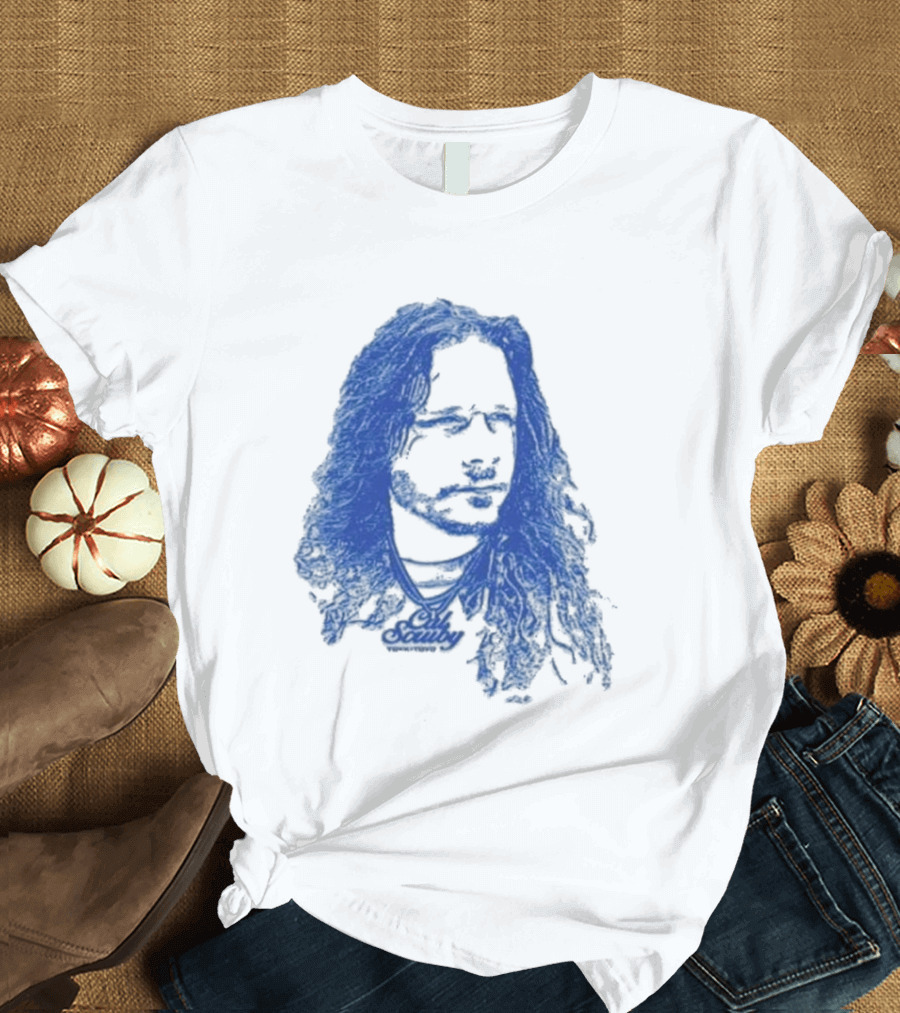 Cal Scruby Tdyk Blue Long Hair T-Shirt