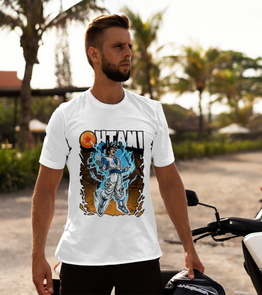 Ohtani Dragon Ball Z Power Up Saiyan Baseball Fusion T-Shirt