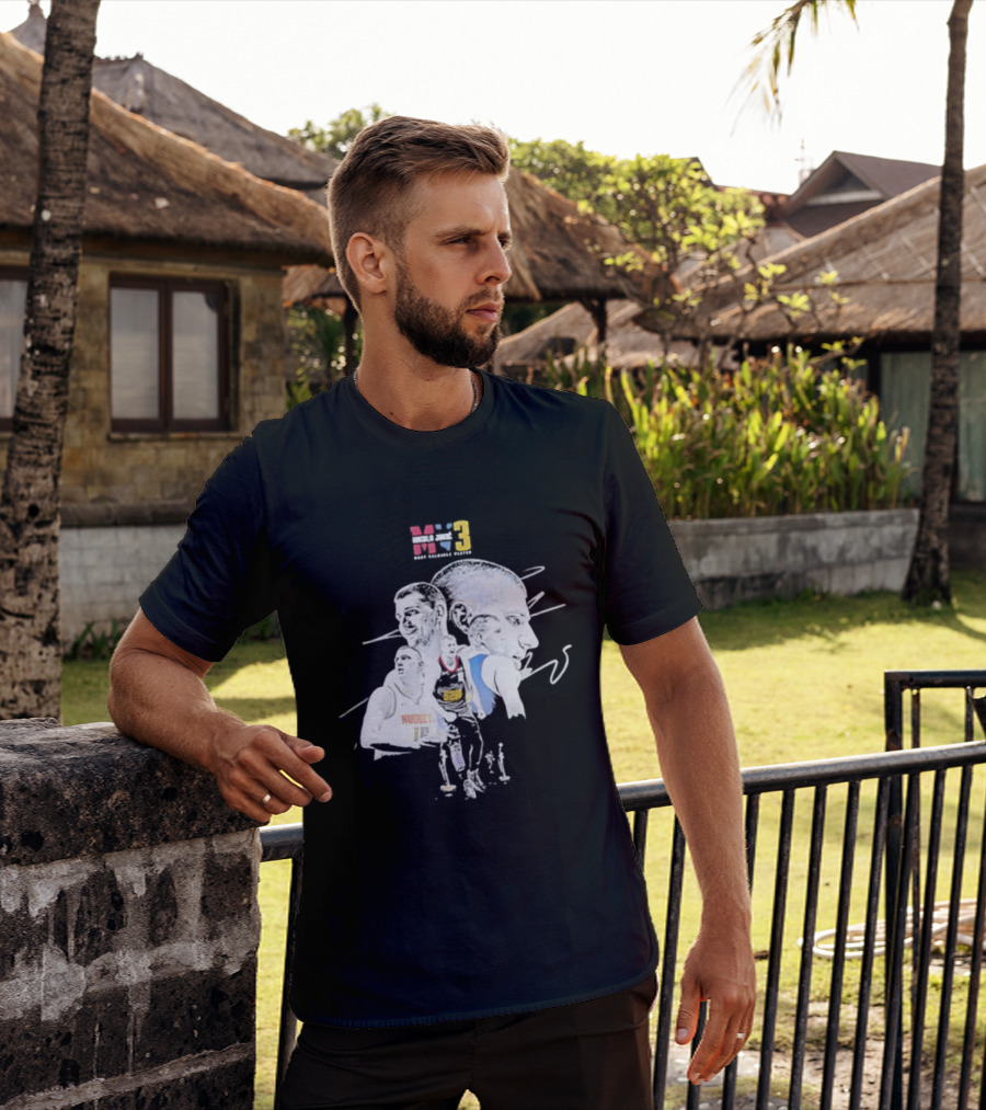 Denver Nuggets Nikola Jokic 3 MVP Basketball Art NBA 15 T-Shirt
