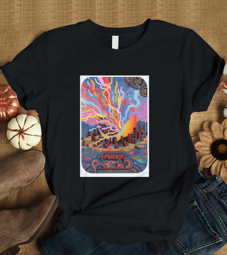 Phish Live At Sphere Las Vegas April 23 24 2026 Psychedelic Art Event T-Shirt