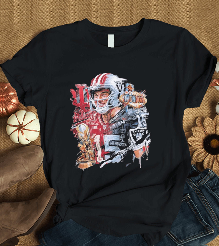 Las Vegas Raiders Football Welcome Mendoza Raiders Indiana 15 T-Shirt