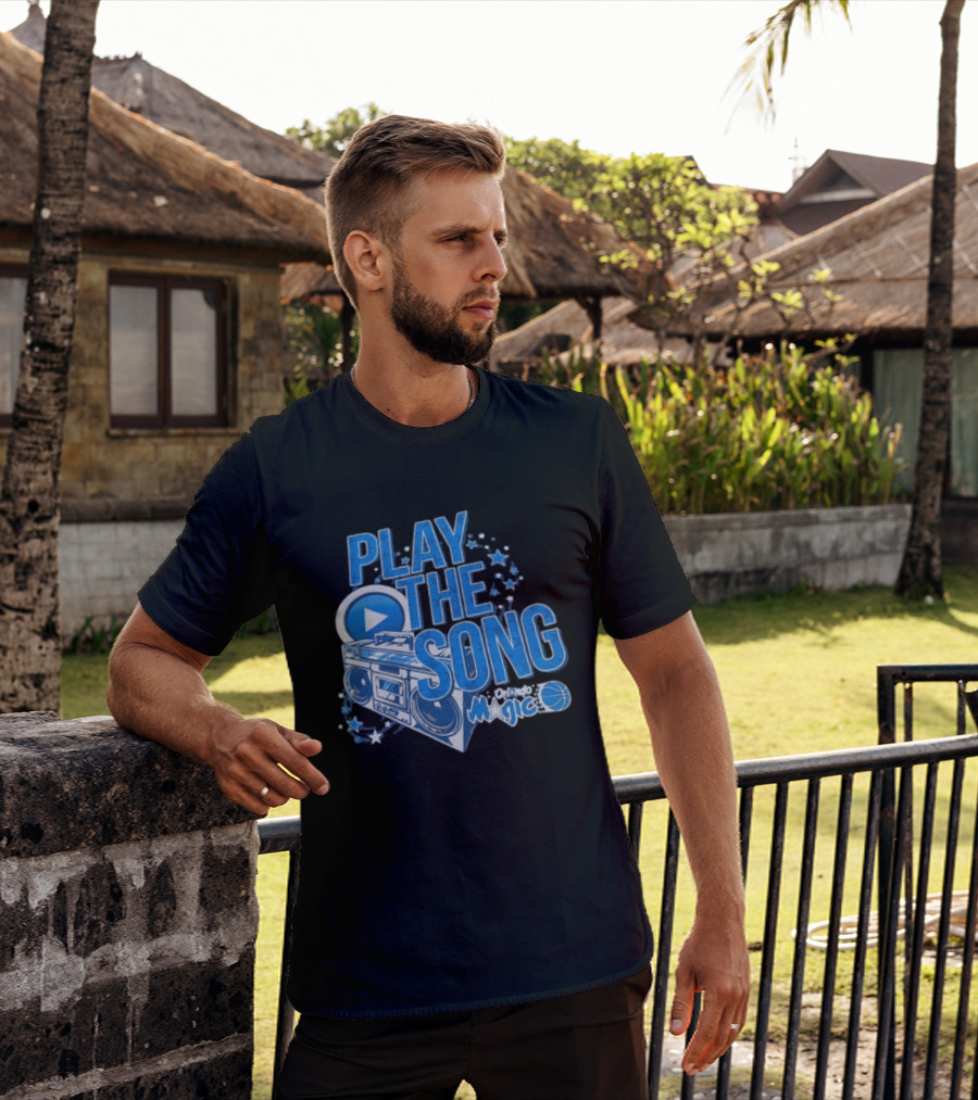 Play The Song Orlando Magic Boombox And Stars T-Shirt