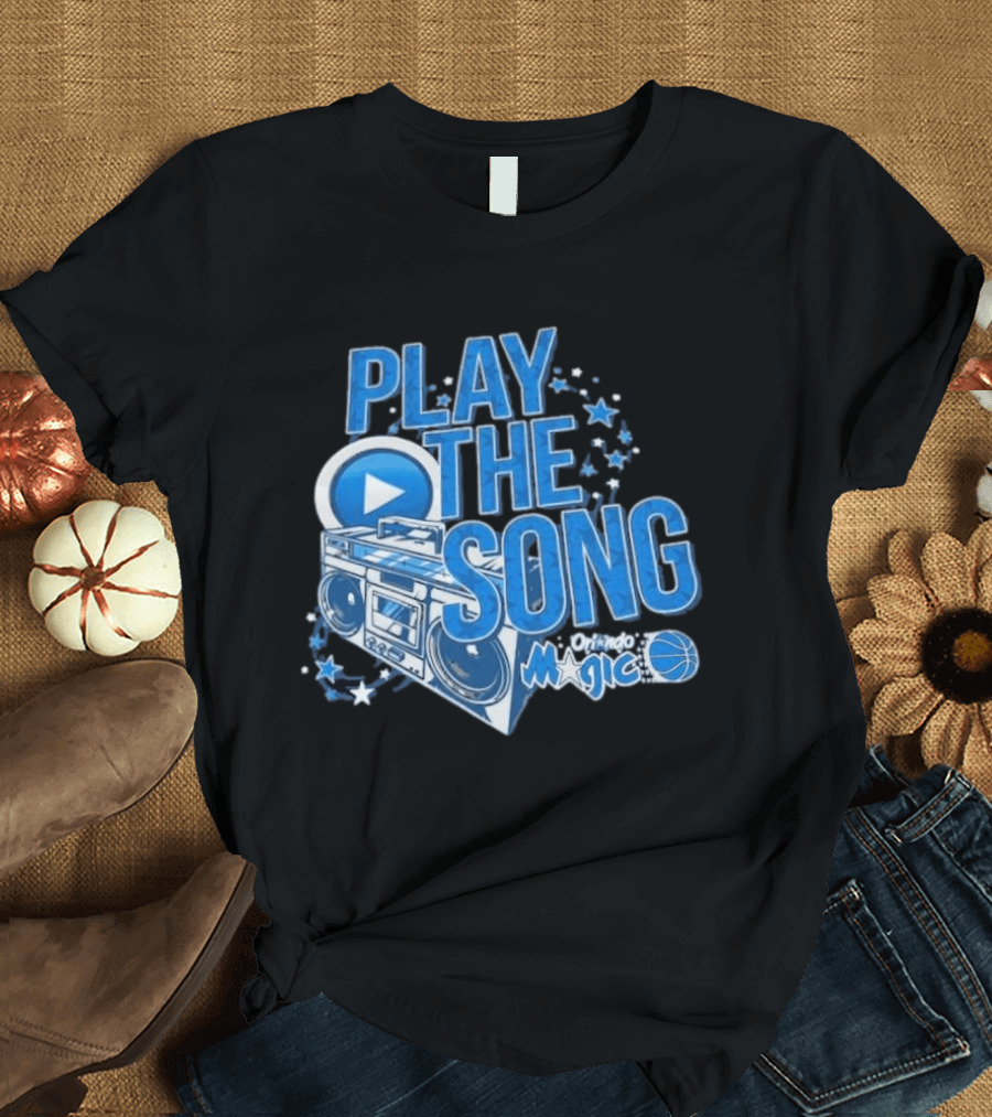 Play The Song Orlando Magic Boombox And Stars T-Shirt