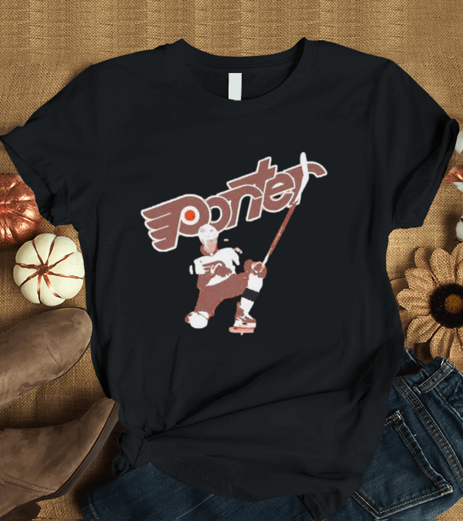 Porter Martone Philadelphia Flyers Hockey Player Action Pose T-Shirt