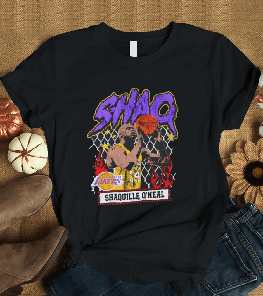 Shaquille O'Neal Shaq Los Angeles Lakers Basketball Icon 34 T-Shirt