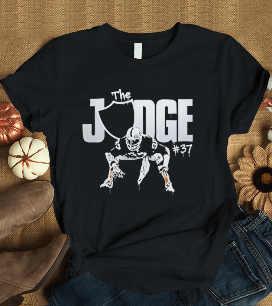 The Judge Las Vegas Raiders 37 Linebacker T-Shirt