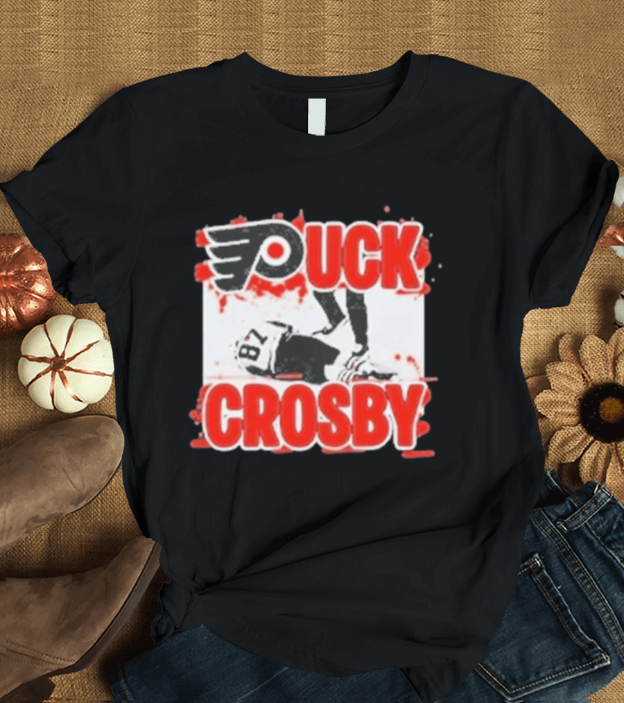 Puck Crosby Philadelphia Flyers Hockey 87 2026 T-Shirt