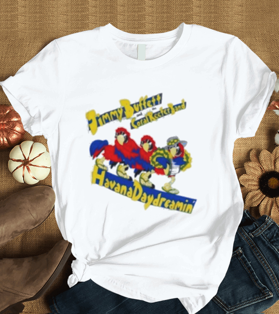 Jimmy Buffett Coral Reefer Band Havana Daydreamin Parrot 1997 Tour T-Shirt